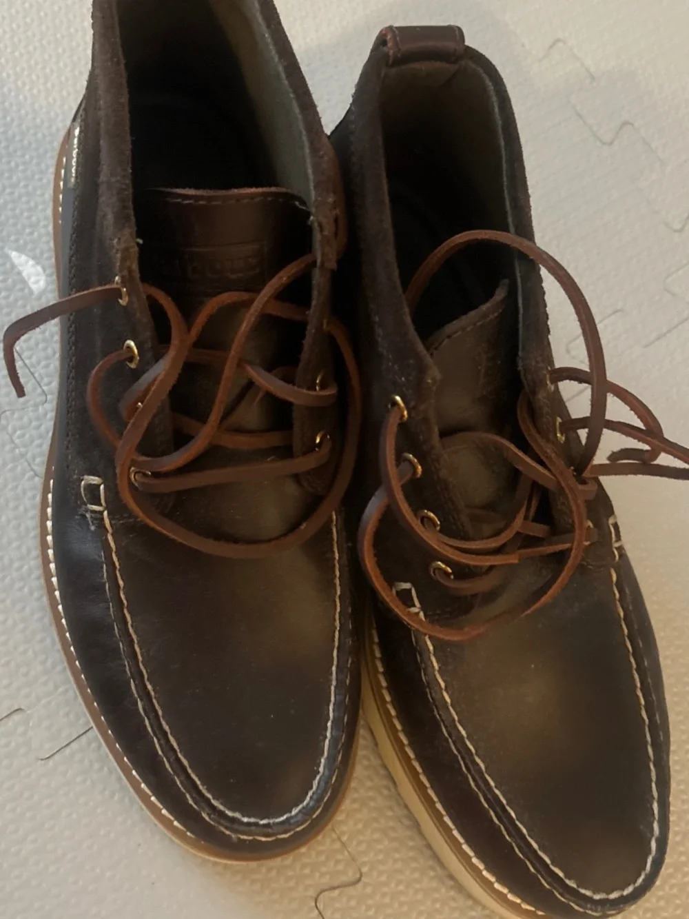 Barbour Men's Hadston Chukka Boots Size 8 Dark Brown